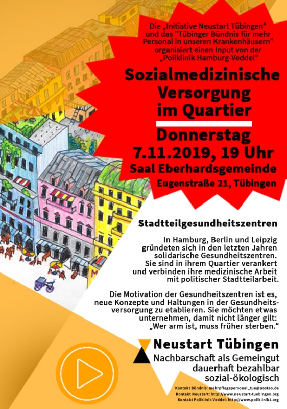 Flyer Veranstaltung "Sozialmedizinische Versorgung im Quartier"